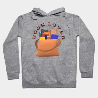 Book Lover Bag of Books (White Background) Hoodie